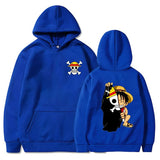 Ruffy Flag Hoodie Blau