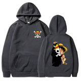 Ruffy Flag Hoodie Dunkelgrau