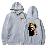 Ruffy Flag Hoodie Grau
