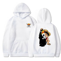 Ruffy Flag Hoodie Weiß