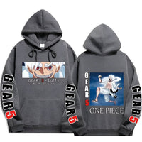 Ruffy Gear 5 Hoodie Dunkelgrau