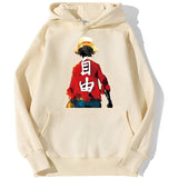 Ruffy Haki Hoodie Beige