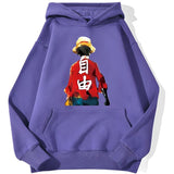 Ruffy Haki Hoodie Lila