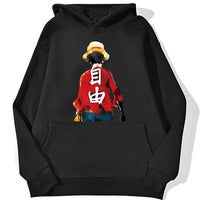 Ruffy Haki Hoodie Schwarz