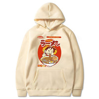 Ruffy Ramen Hoodie Beige
