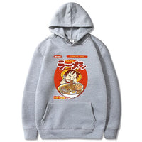 Ruffy Ramen Hoodie Grau