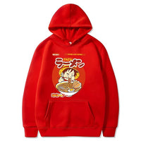 Ruffy Ramen Hoodie Rot