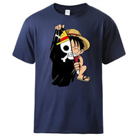 Ruffy Shirt Marineblau
