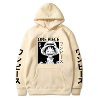 Ruffy Smile Hoodie Beige