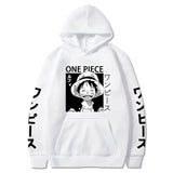 Ruffy Smile Hoodie Weiß