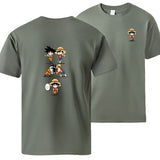 Ruffy und Goku T-Shirt Khaki
