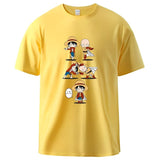 Ruffy und Saitama T-Shirt Gelb