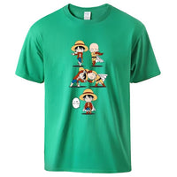 Ruffy und Saitama T-Shirt Grün