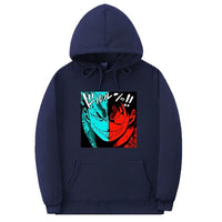 Ruffy und Zorro Hoodie Marineblau