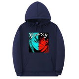 Ruffy und Zorro Hoodie Marineblau