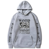 Ruffy Wanted Gear 5 Hoodie Grau