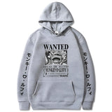 Ruffy Wanted Gear 5 Hoodie Grau
