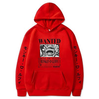 Ruffy Wanted Gear 5 Hoodie Rot
