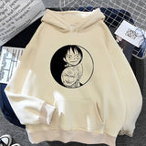 Ruffy Zorro Ying Yang Hoodie Beige