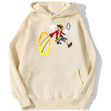 Ruffys Hands Crossing Hoodie Beige