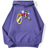 Ruffys Hands Crossing Hoodie Lila