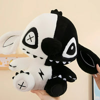 Stitch Schwarz Weiß Kuscheltier