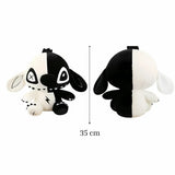 Stitch Schwarz Weiß Plüsch
