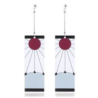 Demon Slayer Cosplay Tanjiro Ohrringe Ohrstecker Weiß