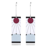 Demon Slayer Cosplay Tanjiro Ohrringe Ohrstecker Weiß