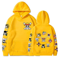 Totenkopf Hoodie Gelb