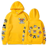 Totenkopf Hoodie Gelb