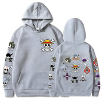 Totenkopf Hoodie Grau