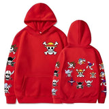Totenkopf Hoodie Rot