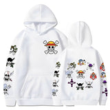 Totenkopf Hoodie Weiß