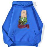 Zorro Chest Hoodie Blau