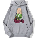Zorro Chest Hoodie Grau